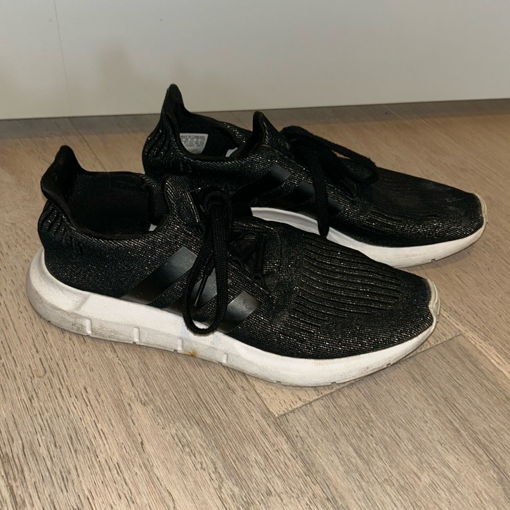 Limited edition glitter adidas running shoes